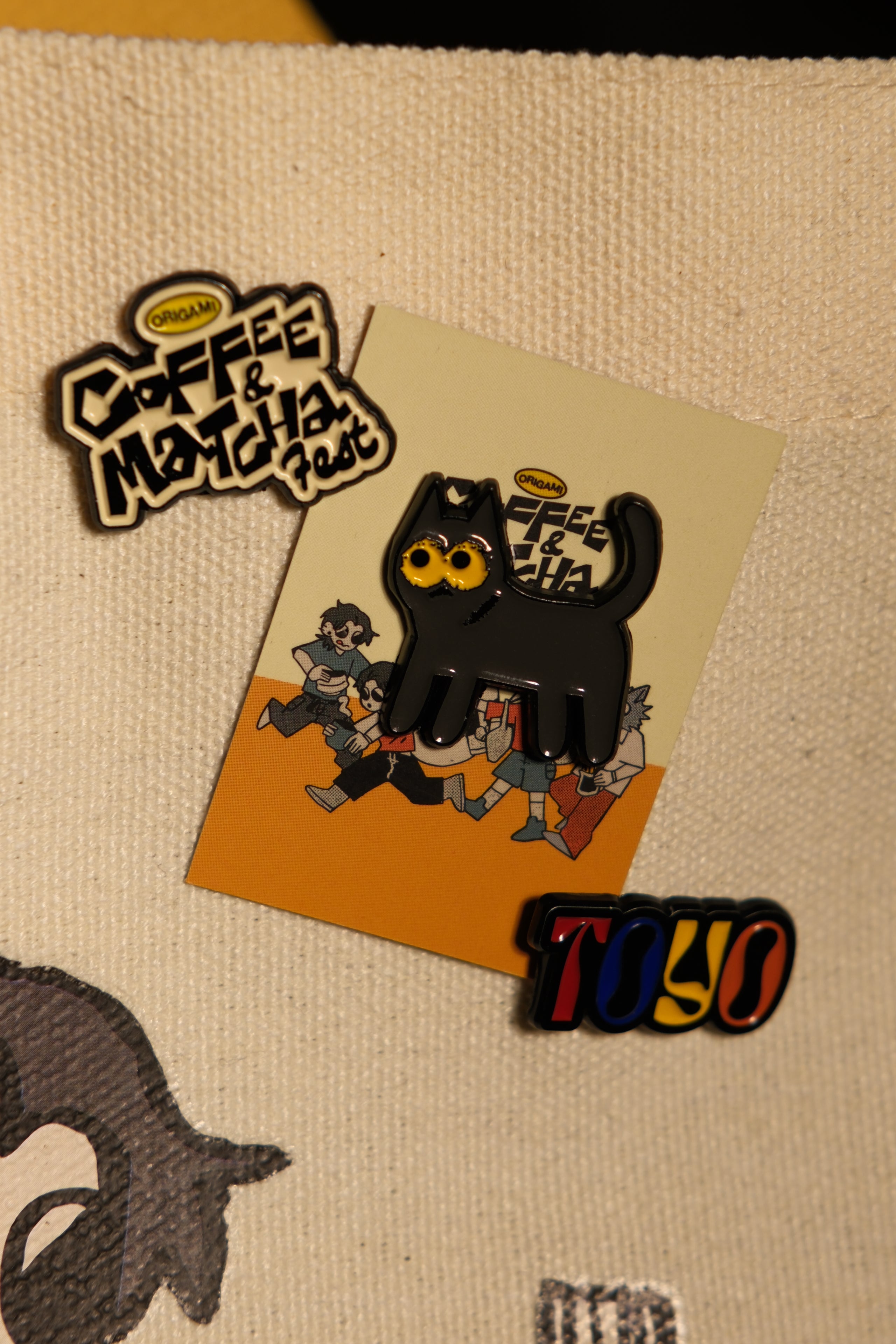 Toyo Origami Cat Enamel Pin