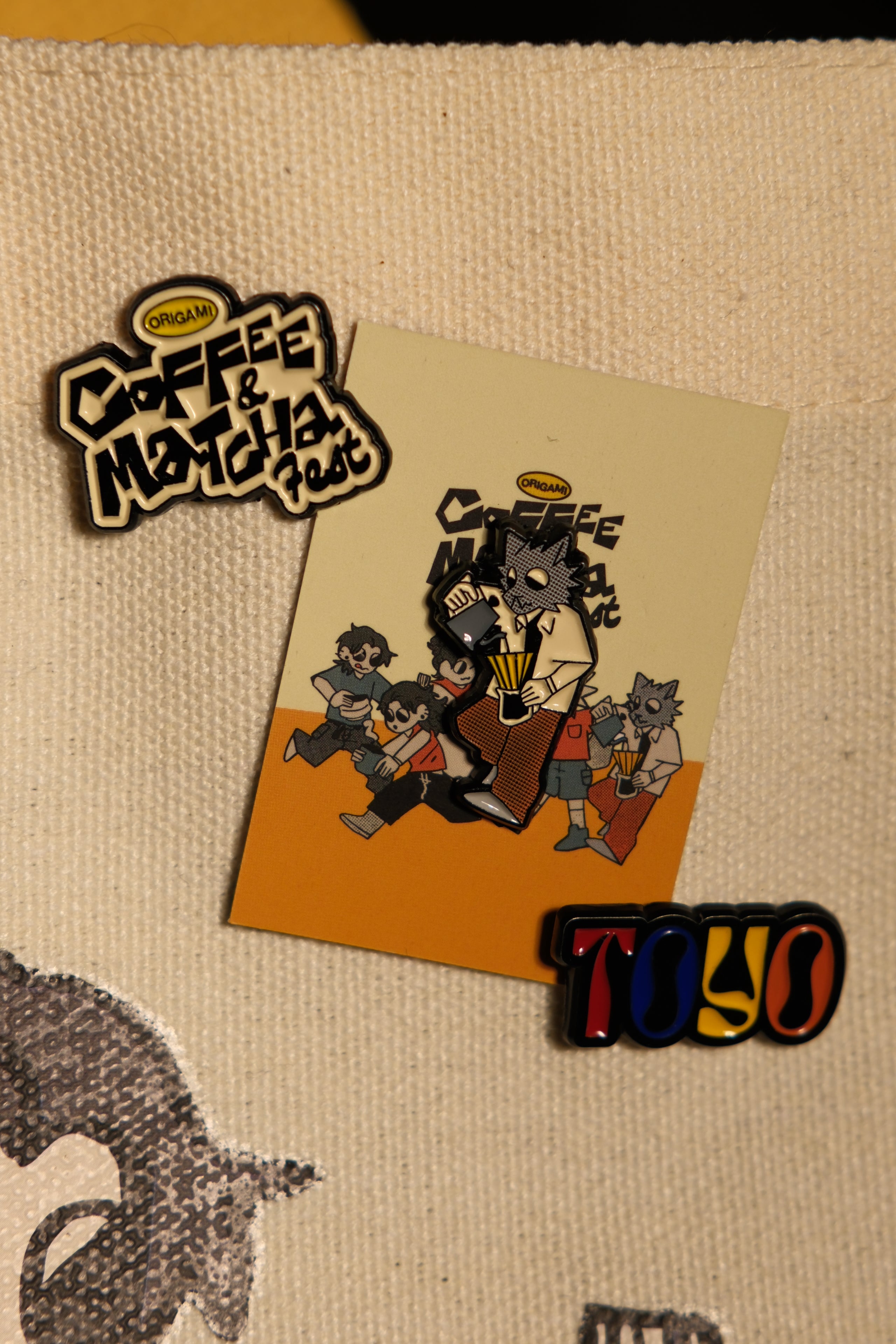 Toyo Origami Cat Enamel Pin